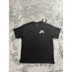 Nike SB Shirt Mens Large Black Skateboarding Logo Tee DC7817-010 Cotton New